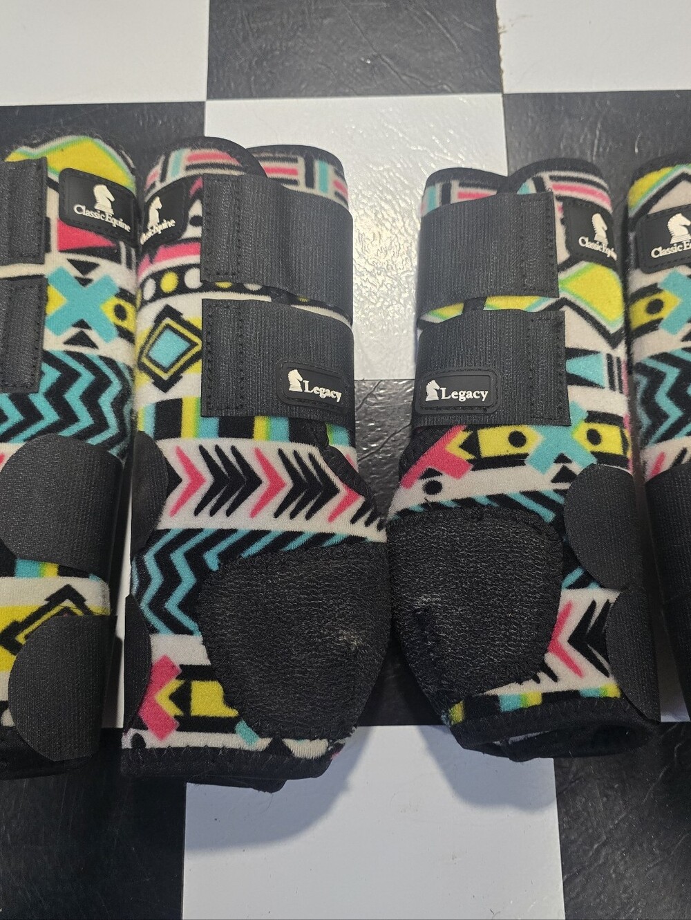 Legacy Neon Tribal Sport Boots in Black, Teal, Pink, Yellow - Picture 2 of 13